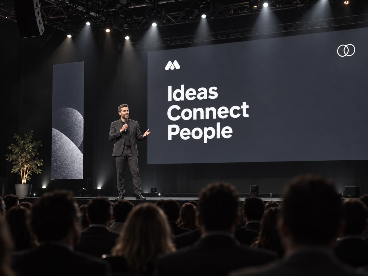 A speaker addressing an event audience